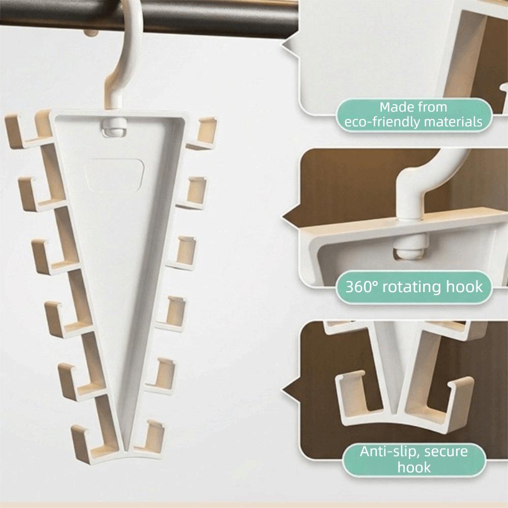 2PCS Space Saving Pants Rack Rotatable Hook Underwear Socks Holder Laundry Hanger  Dormitory