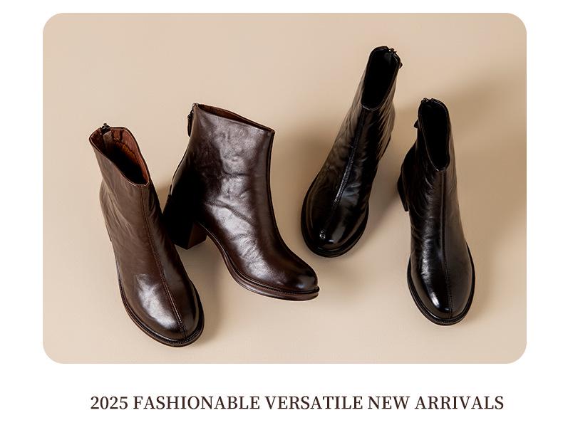 2025 Зимние женские роскошные ботинки из коровьей кожи: Нескользящие, Теплые, Удобные, Модные, Плюс Вельвет