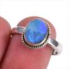 Natural Australian Opal Gemstone 925 Solid Sterling Silver Jewelry Ring S.8 e6R51
