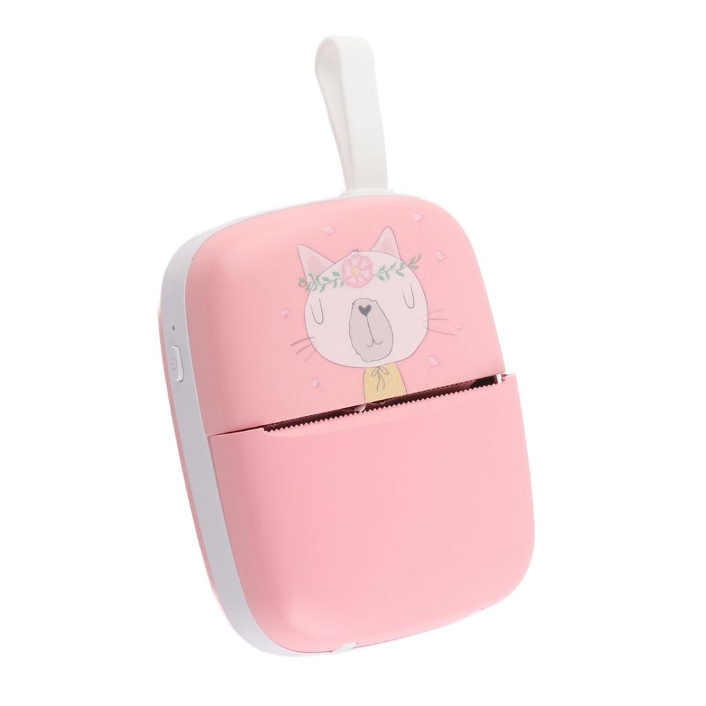 Карманный термопринтер HD Мини Многофункциональный Bluetooth Принтер для телефона для студентов Розовый