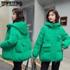 Short Cotton Jackets for Women Autumn Winter Large Size Loose Hooded Coats Female Solid Color Casual Warm Coats