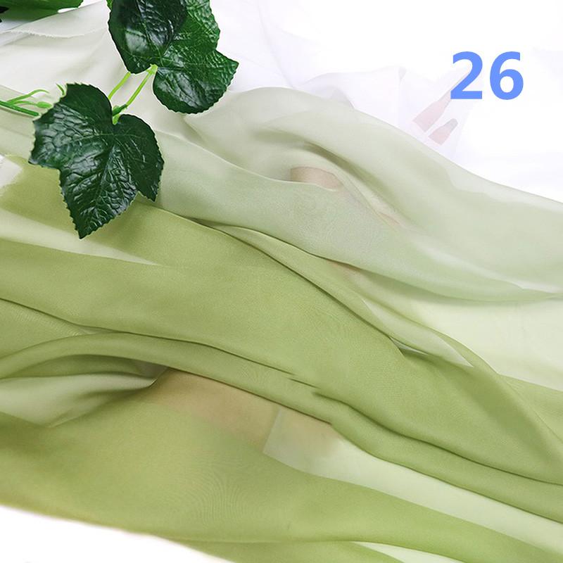 2M Ткань шифон градиентного цвета радуги в древнем стиле 30D органза тюль для DIY ханьфу свадебного платья сценического декора