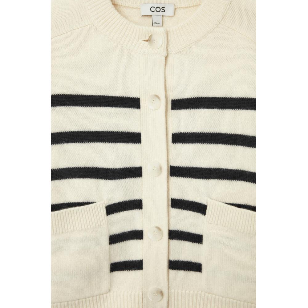 COS Японский шерстяной кардиган с круглым вырезом