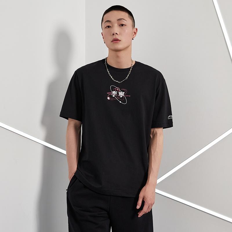 Li-Ning Atom Graphic T-shirt 'Black' Men's AHST735-1