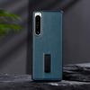 Металлический чехол-подставка для Sony Xperia 1 5 10 III 5 II 10 IV Однотонный противоударный чехол-обложка из ПУ-кожи для Xperia 1 IV 5 IV XQ-CT54