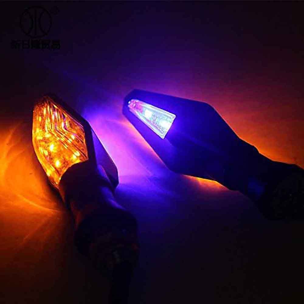 JIAHER Motorcycle Turn Signal LED 2 Color Turn Signal Motorcycle Turn Light - 4