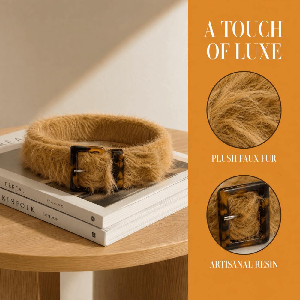 Adjustable Fluffy Waist Belt Versatile Design Vintage Waist Seal Faux Fur Waistband Rave