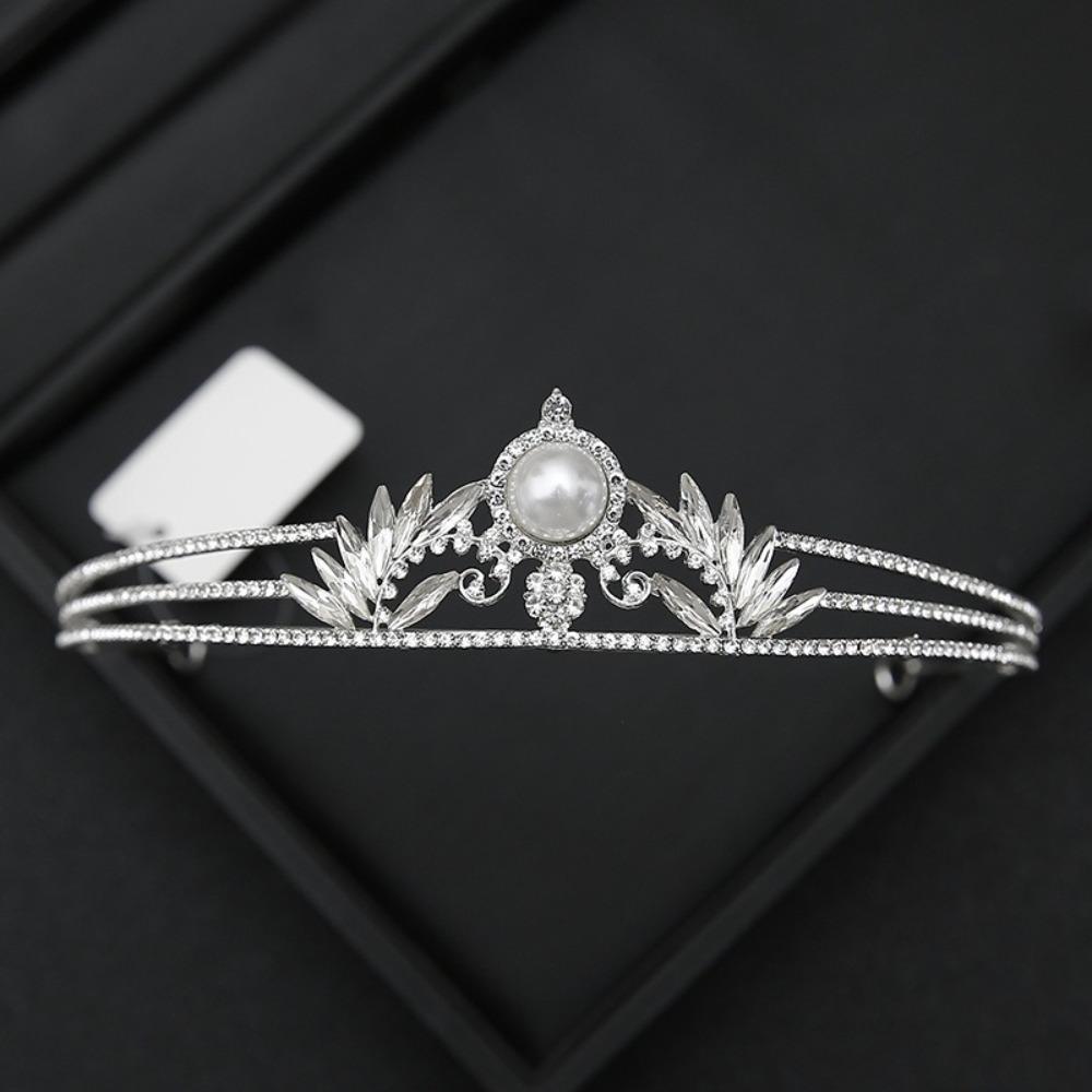 Simple Design Wedding Bride Crown Crystal Rhinestone Princess Crown  Wedding Ceremony