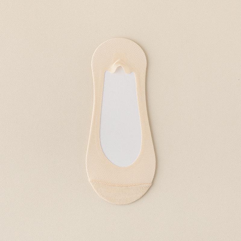 Женские нескользящие носки-лодочки из ледяного шелка с низким вырезом – Летние тонкие, невидимые, из чистого хлопка, короткий стиль