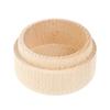Round Wooden Wedding Ring Jewelry Trinket Box Wood Storage Container Case