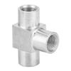 3 Way Pipe Connector BSPP Female Thread Stainless Steel Pipe Fitting Connector38in