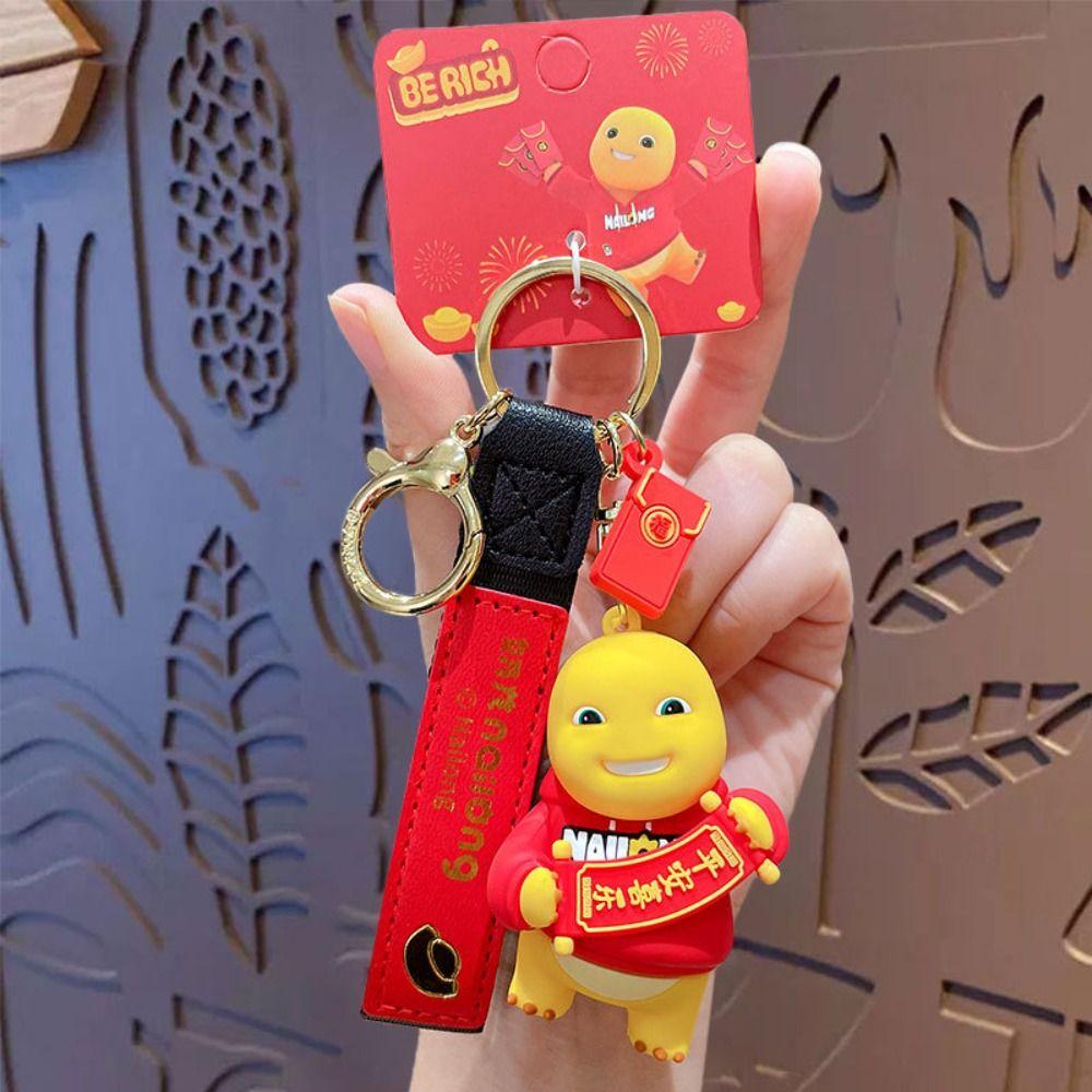 Молочный Дракон Молочный Дракон Весенний Фестиваль Брелок Мультяшный Дракон Брелок Украшения Автомобильный Брелок Для Ключей