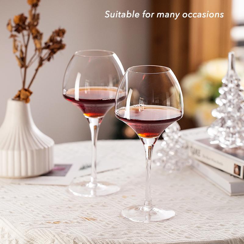 Crystal Red Wine Glasses - Premium Large Hand Blown Wine Goblet - Long Stem Wine Glasses - Gifts for Wine Lovers, Wine Tasting