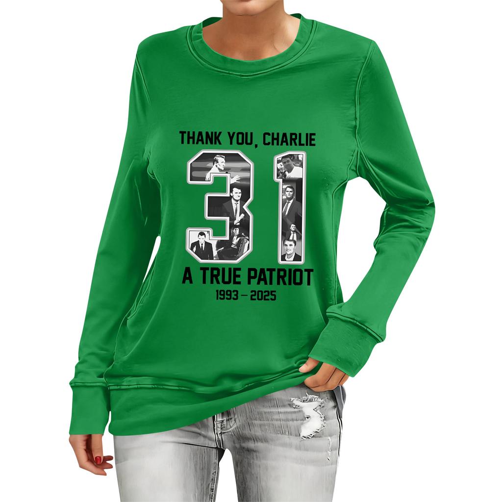 Women's Fashion Casual Long Sleeve Printed Neck Top