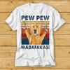 Футболка Pew Pew Madafakas, 100% хлопок, 230 г/м², винтажная футболка с изображением золотистого ретривера, классный подарок, забавный стиль, дизайн, ограниченный тираж, 2175