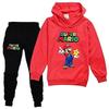 Детский набор одежды Super Mario Худи с капюшоном Свитшот Штаны для бега Спортивный костюм Для мальчиков и девочек