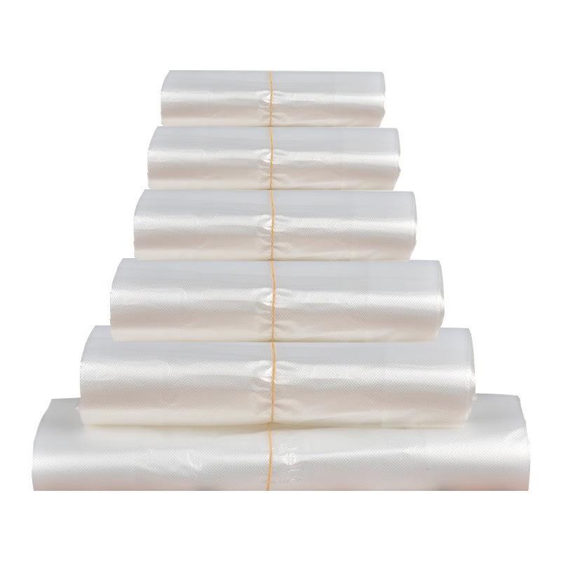 Прозрачный белый пластиковый пакет-майка для упаковки продуктов и фруктов - Одноразовый и удобный для использования на вынос и в супермаркете