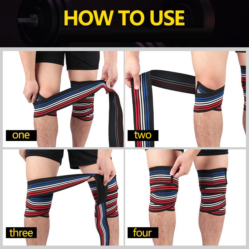 1шт фитнес-ремни под давлением тренажерный зал поднятие тяжестей приседания тренировки эластичные бинты ноги колено компрессионные бинты