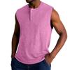 Men's Summer Solid Color Sports Buttons Vest Men's Sports Casual Vest