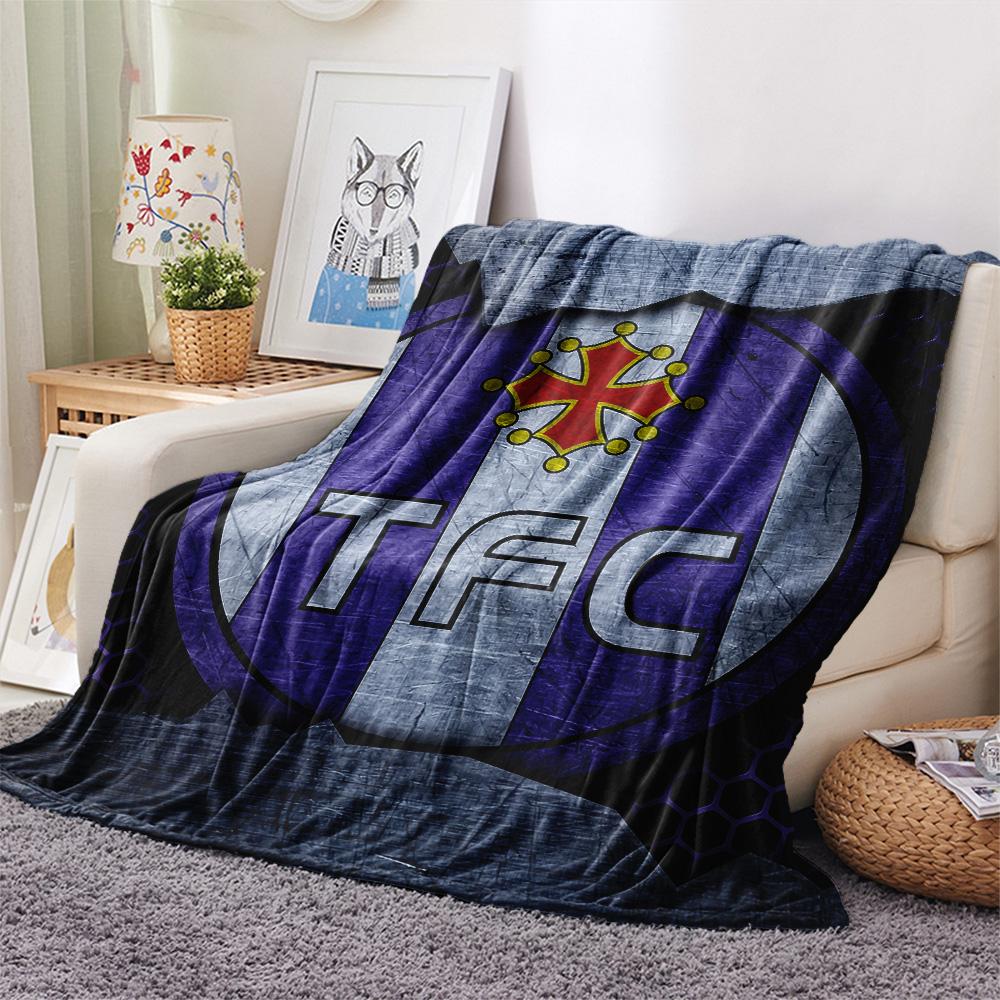 Toulouse Football Club  Print Flannel Blanket, High quality Comfortable for All Seasons, Home Decor, Warmth and Comfort