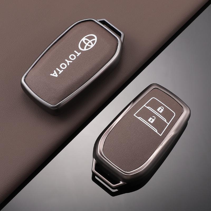 Кожаный чехол-брелок для автомобильного ключа для Toyota RAV4 Crown Hilux Fortuner Yaris Prius Corolla Camry Land Cruiser Avensis Verso Prado C