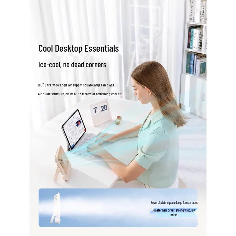 Jisulife FA26 Mini Portable USB Rechargeable Desk Fan