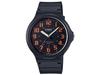 Collection MW-240-4BJH Men's Watch Black/Orange Blister Pack Analog NEW