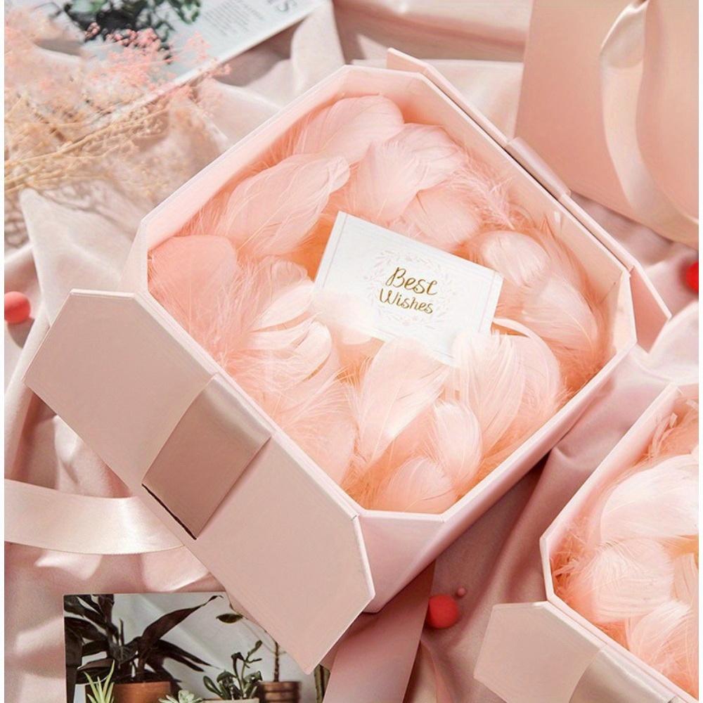 1 шт. Подарочные коробки с двойными крышками для подарков Восьмиугольная подарочная коробка Коробки для сладостей с лентой Коробки для подарков на вечеринку Складная упаковочная коробка Подарочная упаковка с предложением