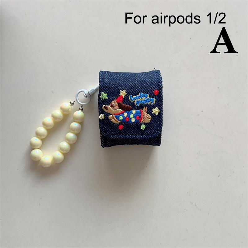 Милый джинсовый чехол для наушников, защитный чехол для наушников, чехлы для гарнитуры, беспроводные аксессуары для наушников Bluetooth