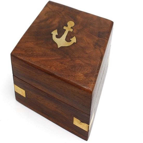 Копия латунного солнечного часового указателя направления карманного компаса для кемпинга, путешествий, идеальных подарков для моряков, домашнего офиса, декора