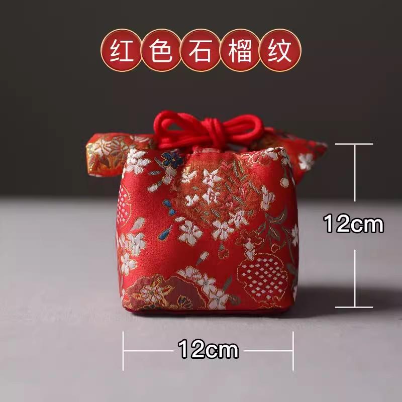 Утолщенная сумка для хранения ручной работы, дорожная сумка, чайница, чайная чашка, чайный сервиз, средняя тканевая сумка для чайника, чайный аксессуар, вышитая сумка