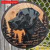 2d Flat 20*20cm, Round Wooden Sign, of Dog Theme Decor Gifts, for Bar, Hotel, Cafe, Home, Kitchen, Garden, Bedroom Decor.