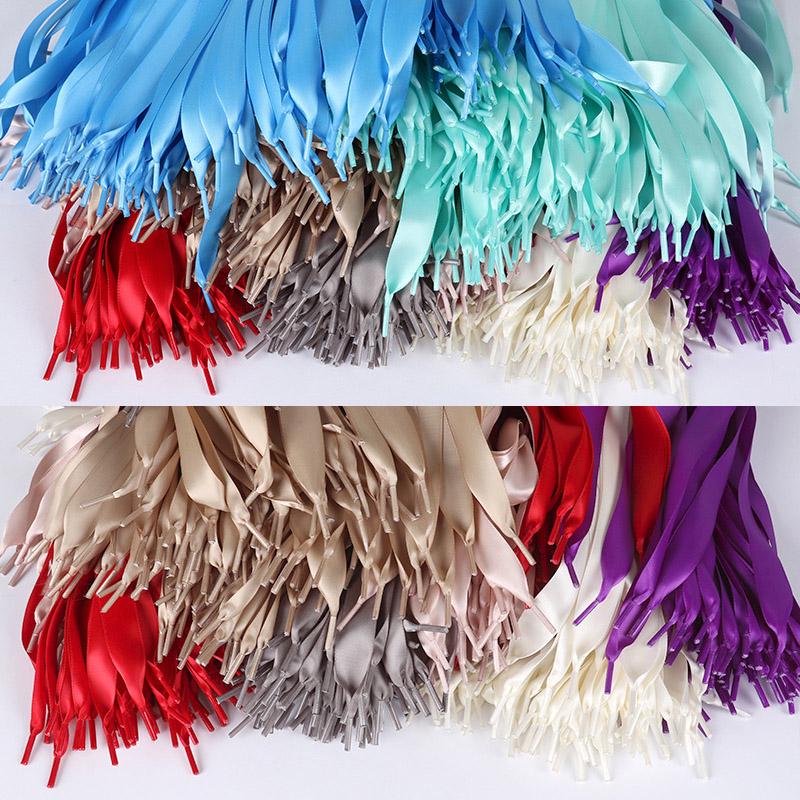 2cm Wide Bootlace 100cm Hot New Ribbon Satin String Sport Shoelaces Shoe Laces Flat Fashion