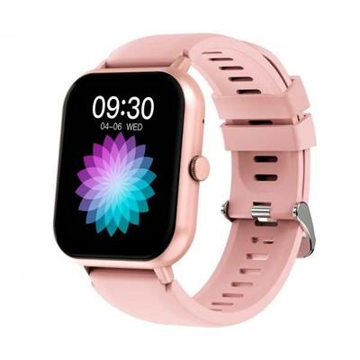 Умные часы DCU Curved Glass PRO Square Dial в розовом цвете с сенсорным экраном 1,83 дюйма, подключением Bluetooth 5.1,