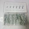 150 Pcs Zinc Plated Cotter Pins Assortment Kit 6 Sizes Spring Retaining Clips  Lock Systems