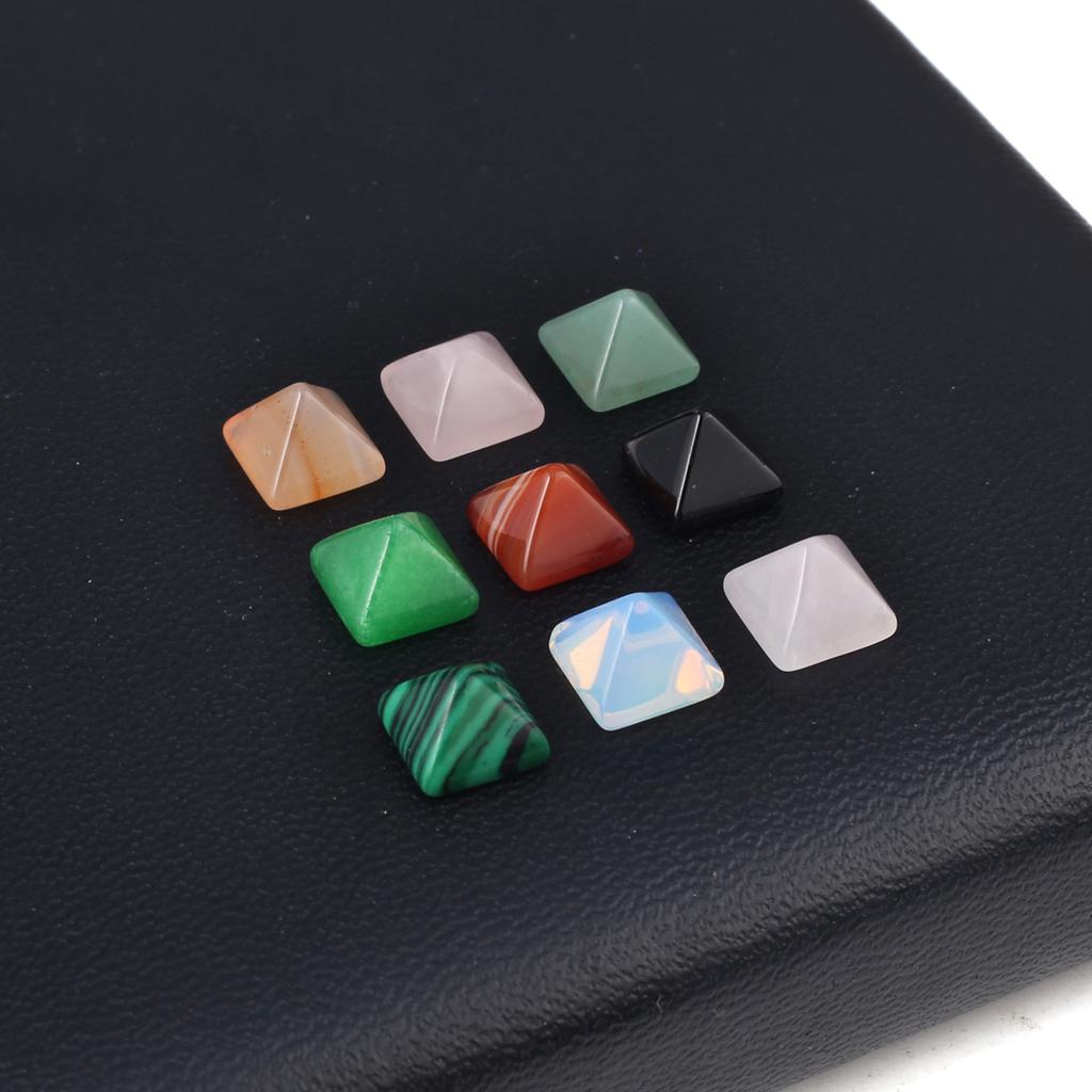 5 шт./упак. мини-пирамида из натурального камня без отверстия, ювелирные аксессуары «сделай сам», материалы для медитативного украшения дома, ремесло 8 мм