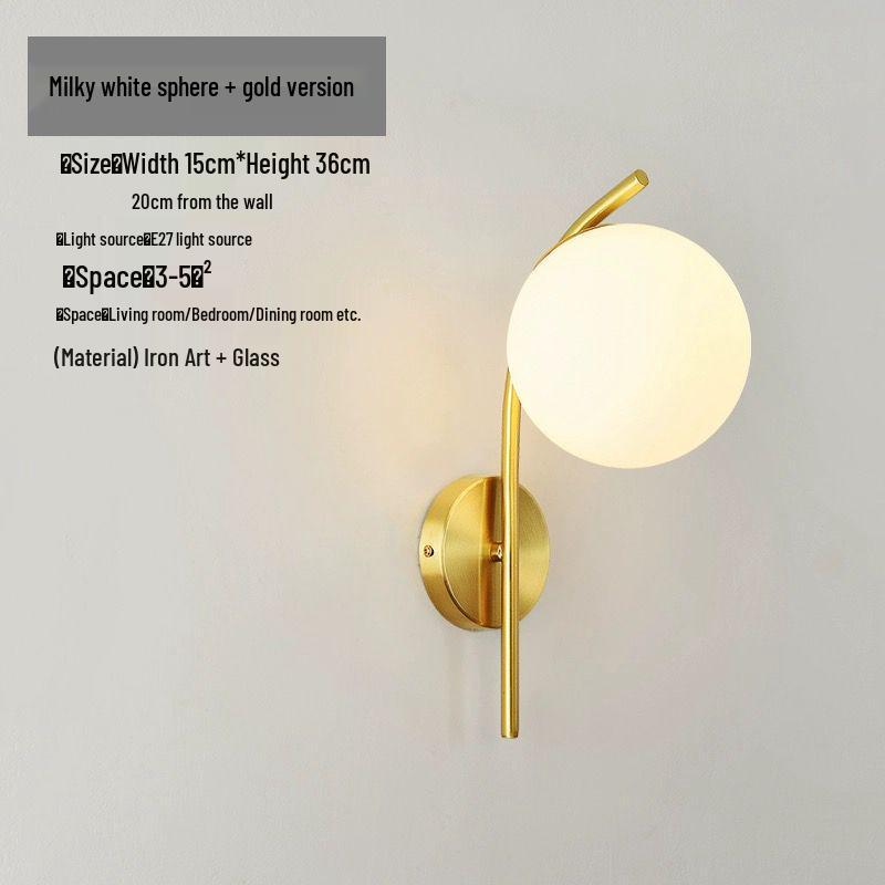 Modern Nordic LED Wall Lamp for Bedroom and Living Spaces
