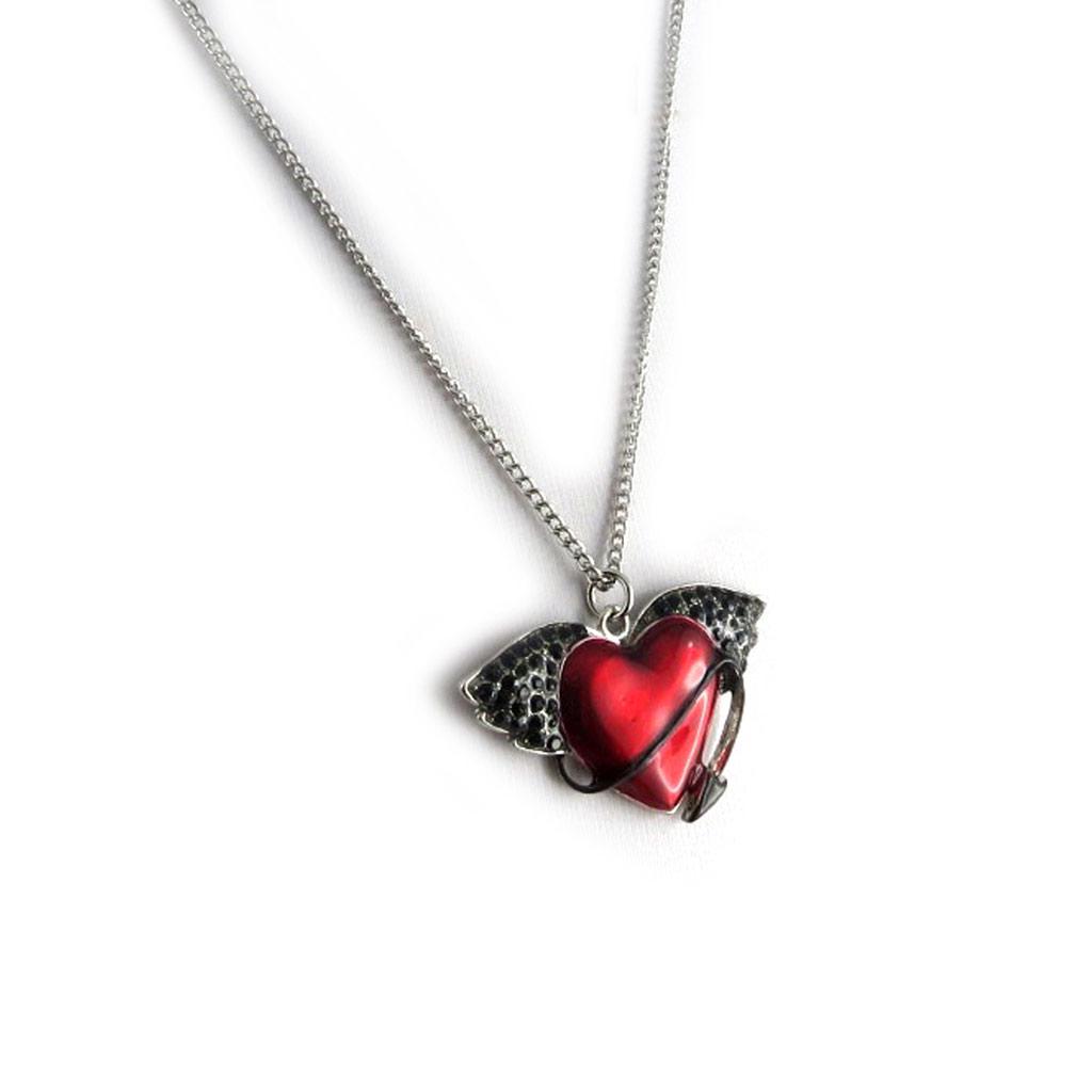 Les Trésors De Lily [L1339] - Red 'Coeur De Diablesse' Designer Necklace