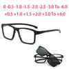 2258 Magnet Clip Square Big Frame Myopia Glasses 0 -0.5 -1.0 -2.0 To -6.0  Customize Hyperopia Glasses +0.5 +1.0 To +6