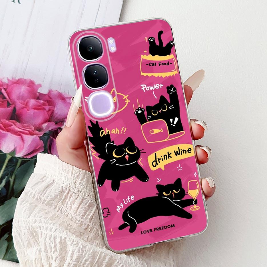 For Vivo Y200 5G Case Vivo V40 Lite Beautiful Butterfly Painted Cover Soft Slim Phone Case For Vivo Y300 Y 200 V40Lite 5G Bumper
