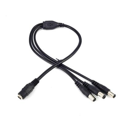 Тройной разветвитель шнура питания постоянного тока 5,5*2,1: Гнездо к трем штекерам, полностью медный