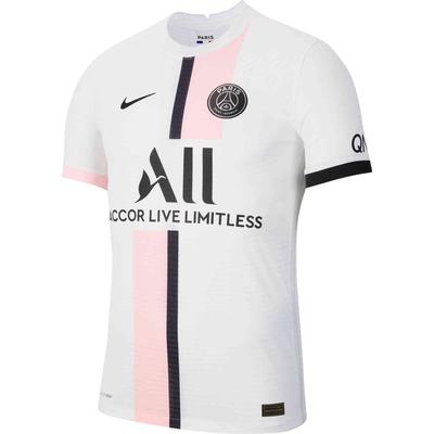 Футболка Paris Saint-Germain 21/22 Away Player Edition с цветным блоком, буквенным принтом и номером, с круглым вырезом и коротким рукавом, мужская, белая CV7850-101