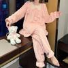 Женские зимние теплые пижамные комплекты из плотного кораллового флиса, фланель, пижамы больших размеров, ночная одежда, домашняя одежда M-6XL