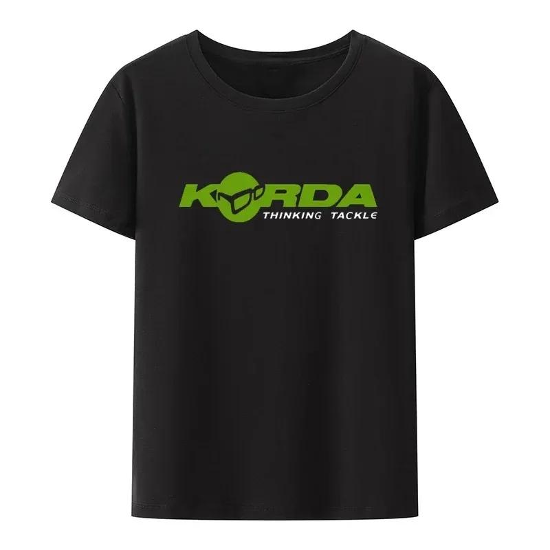 Korda Inspired Tribute Футболка Мужская Повседневная Модал Короткий Рукав Рыбалка Рыба Карп Отдых Кемпинг Футболка Винтажный Спортивный ...