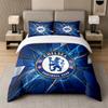 3Pcs Bedding SetChelsea FC Soft Bed Sheet and Two Pillowcases Home Bedroom Decor