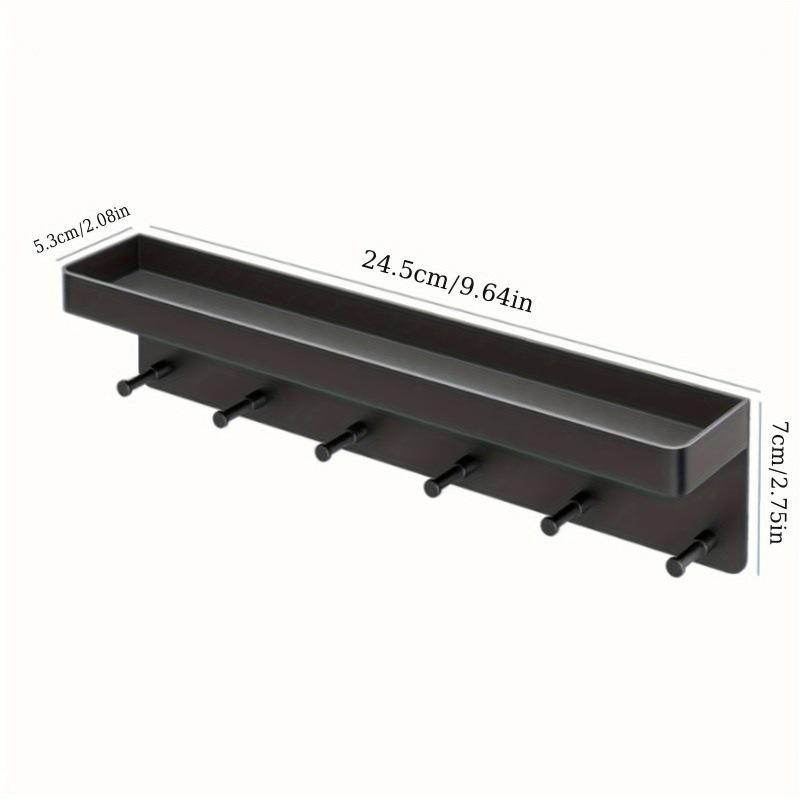 Wall-mounted Key Hanger Without DrillingTraceless Wall-mounted Kitchenware Storage Rack Bathroom Storage Rack