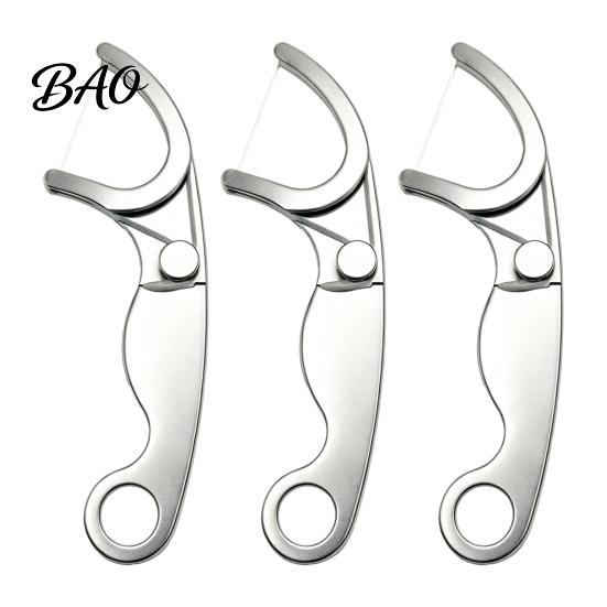 Dental Floss Kit 1/2/3/5Pcs Stainless Steel Pick, Portable Travel Reusable Oral Teeth Cleaning Tools Care Flossers, Heavy Duty Metal Deep Pick