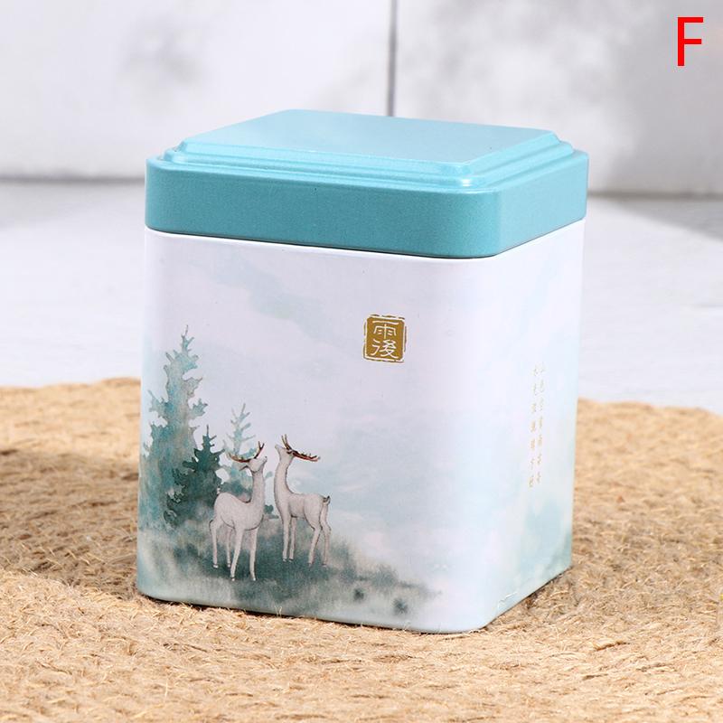 Запечатанная коробка для чая, кухонный контейнер для хранения, жестяная банка, квадратная банка, железо для конфет, винтажный
