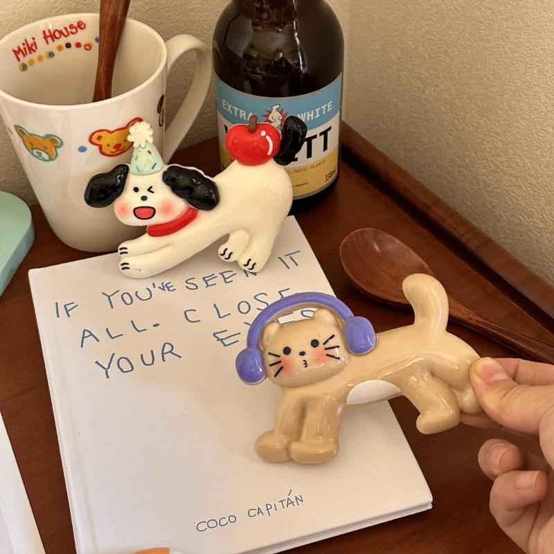 1 шт. Мультяшный полимерный кот Магниты на холодильник Креативная наклейка на холодильник Персонализированные мини-магнитные наклейки По стена