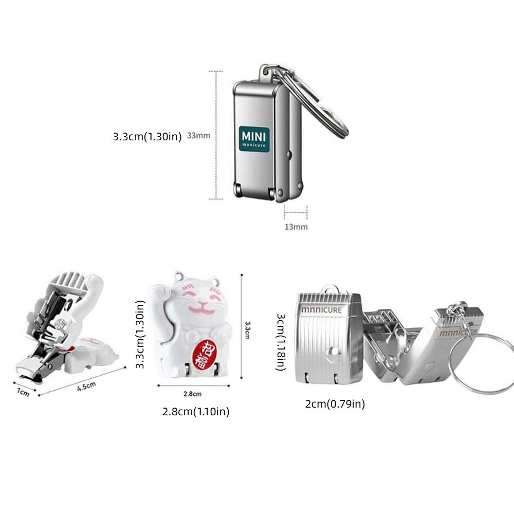 Манеки Неко Счастливый Кот Мини Пилочка для Ногтей Нержавеющая Сталь Кусачки для Ногтей Подстригать Ногти